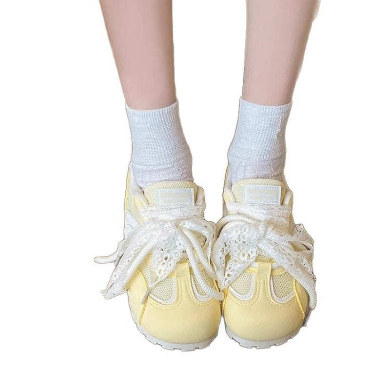 Round-Toe Women'S Casual Sneakers, Versatile, Breathable, Flat-Soled, Niche Style for Spring 2026, Women Shoes