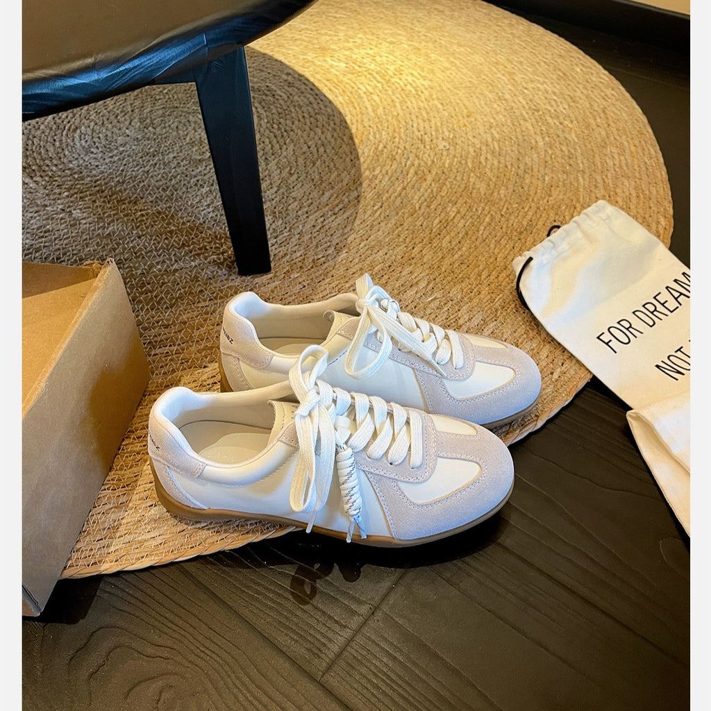 2026 Fall New Retro Color Block Genuine German Trainer Sneakers Women Platform Casual Walking Shoes, Women Shoes