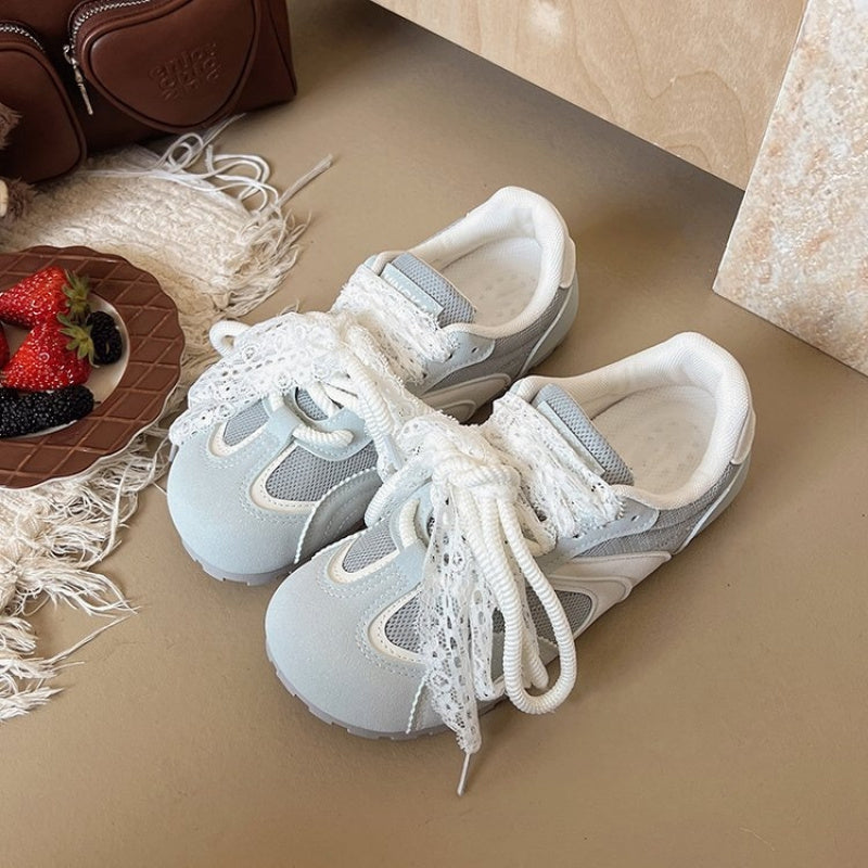 Round-Toe Women'S Casual Sneakers, Versatile, Breathable, Flat-Soled, Niche Style for Spring 2026, Women Shoes