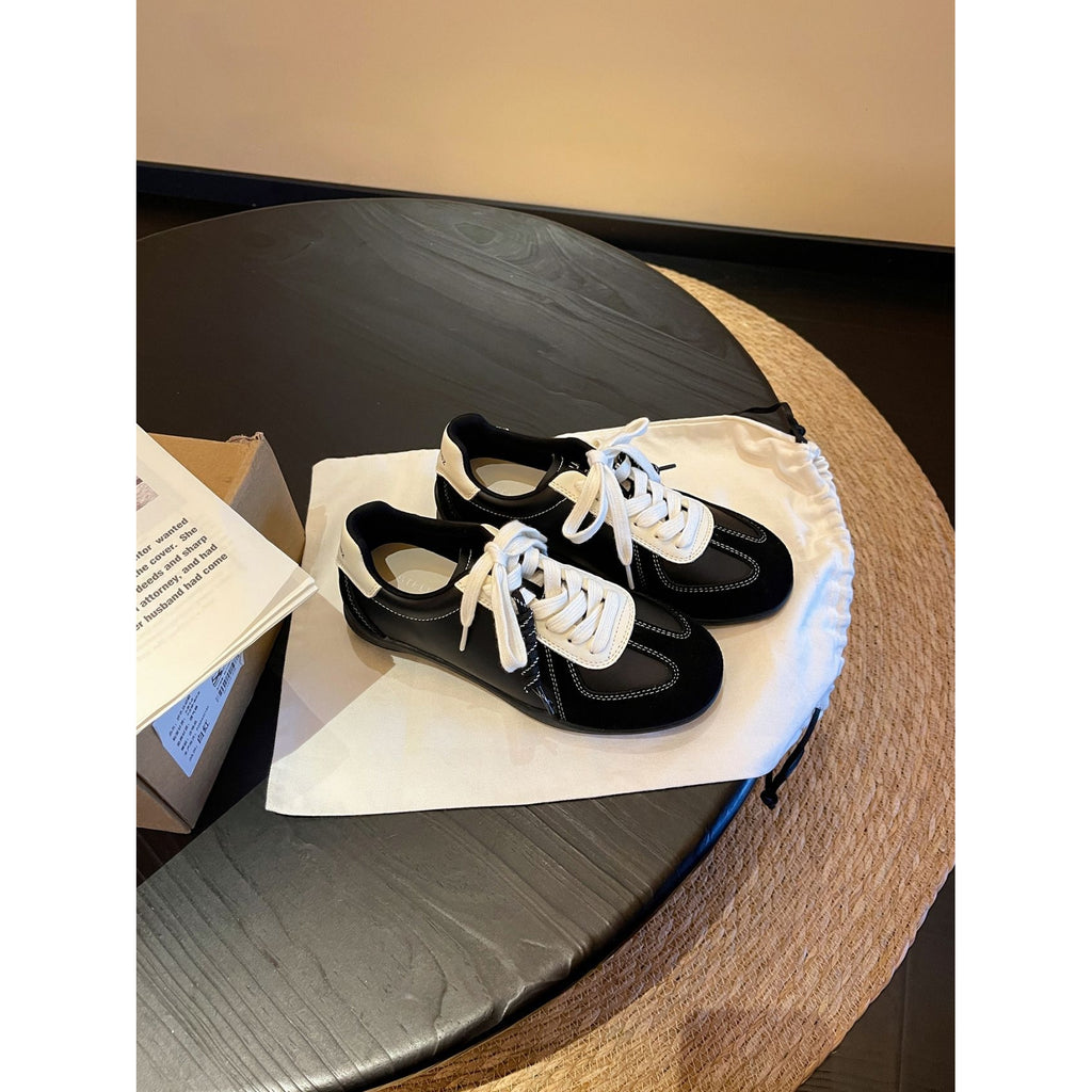 2026 Fall New Retro Color Block Genuine German Trainer Sneakers Women Platform Casual Walking Shoes, Women Shoes